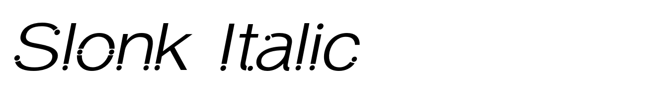 Slonk Italic